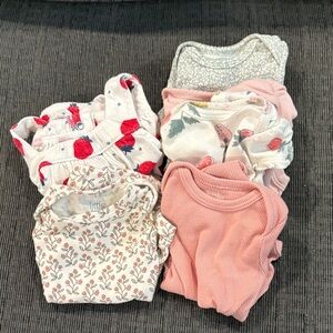Carter's Bodysuits - Pink, White, Red